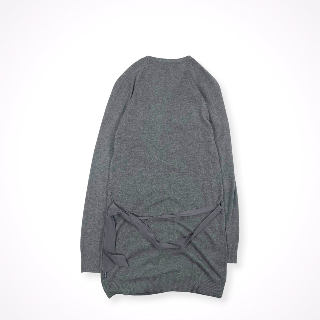 ARMANI JEANS / シルク切替ロングニットカーディガン 参考定価：55,000程度 SIZE:US M