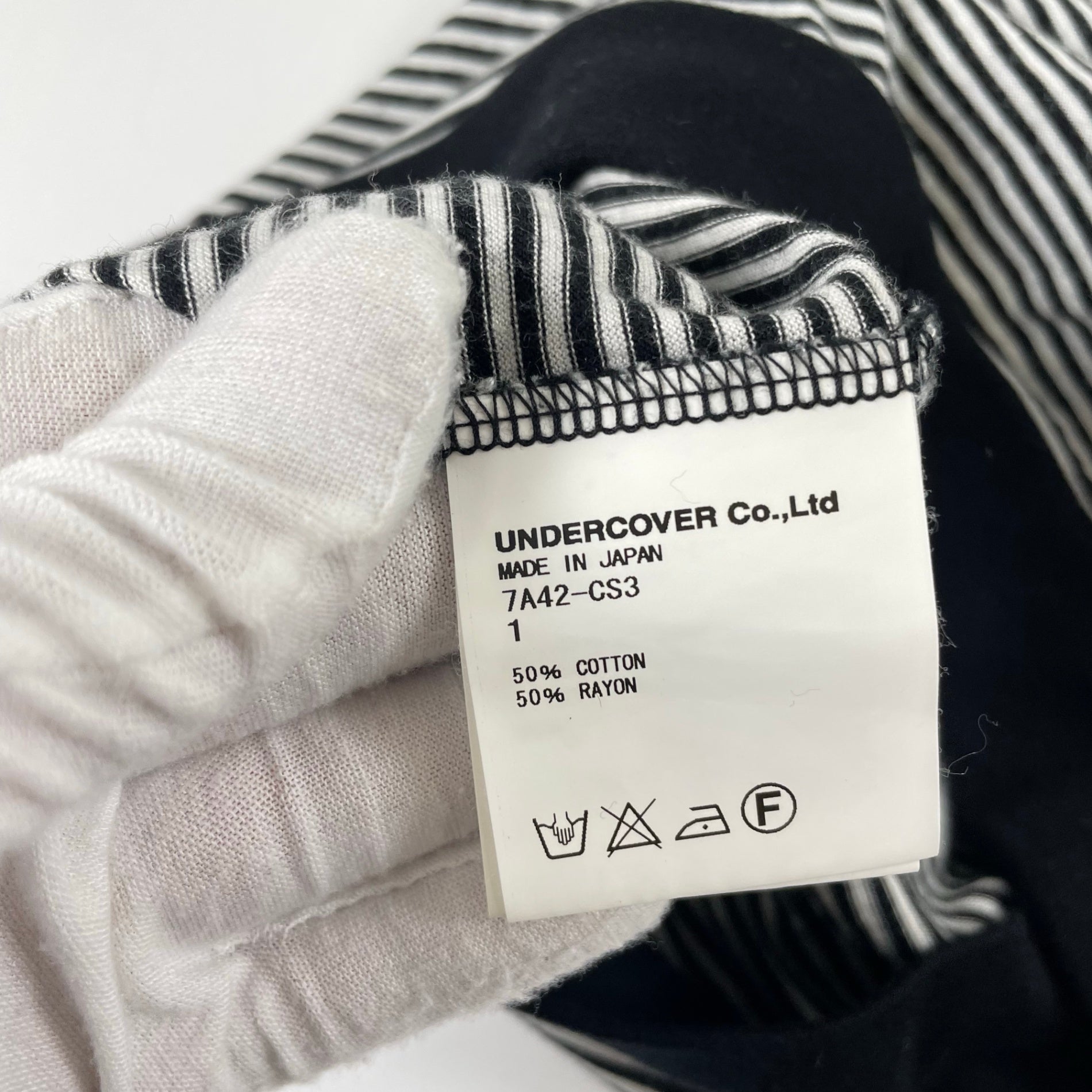 UnderCover / 07AW 無題期 ボーダーノースリーブカットソー SIZE:1