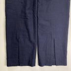 NOBUYUKI MATSUI ノブユキ マツイ / FRAMED PATTERN SLACKS スリット スラックス ネイビー 参考定価：56,000+tax SIZE:3(L程度)