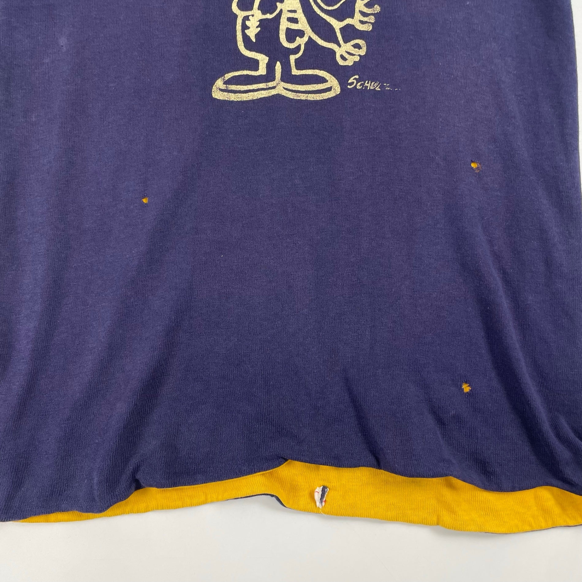 VINTAGE / 推定7-80s アストロノーツスヌーピー ダブルフェイスTシャツ SIZE:S-M程度