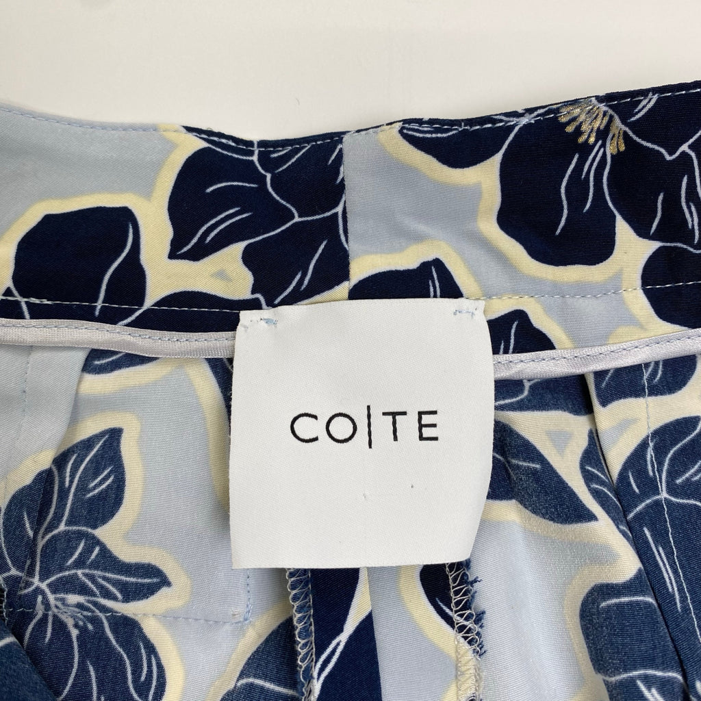 CO|TE コート / ハイビスカスフラワー セットアップ ブルー ネイビー ESTNATION取扱い 参考定価：100,000程度 SIZE:40(L程度)