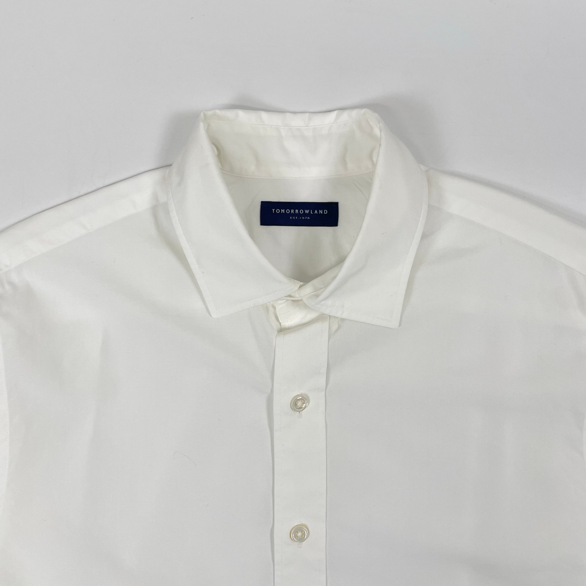 TOMORROWLAND / ブリティッシュポプリン セミワイドカラーシャツ 参考定価：18,000程度 SIZE：M