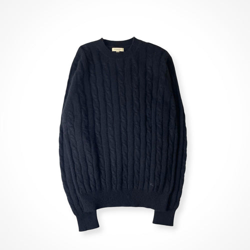 BURBERRY LONDON / ピュアカシミヤケーブルニット 参考定価：100,000程度 SIZE：M
