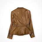 EMPORIO ARMANI / レザーノーカラージャケット 参考定価：150,000程度 SIZE:44