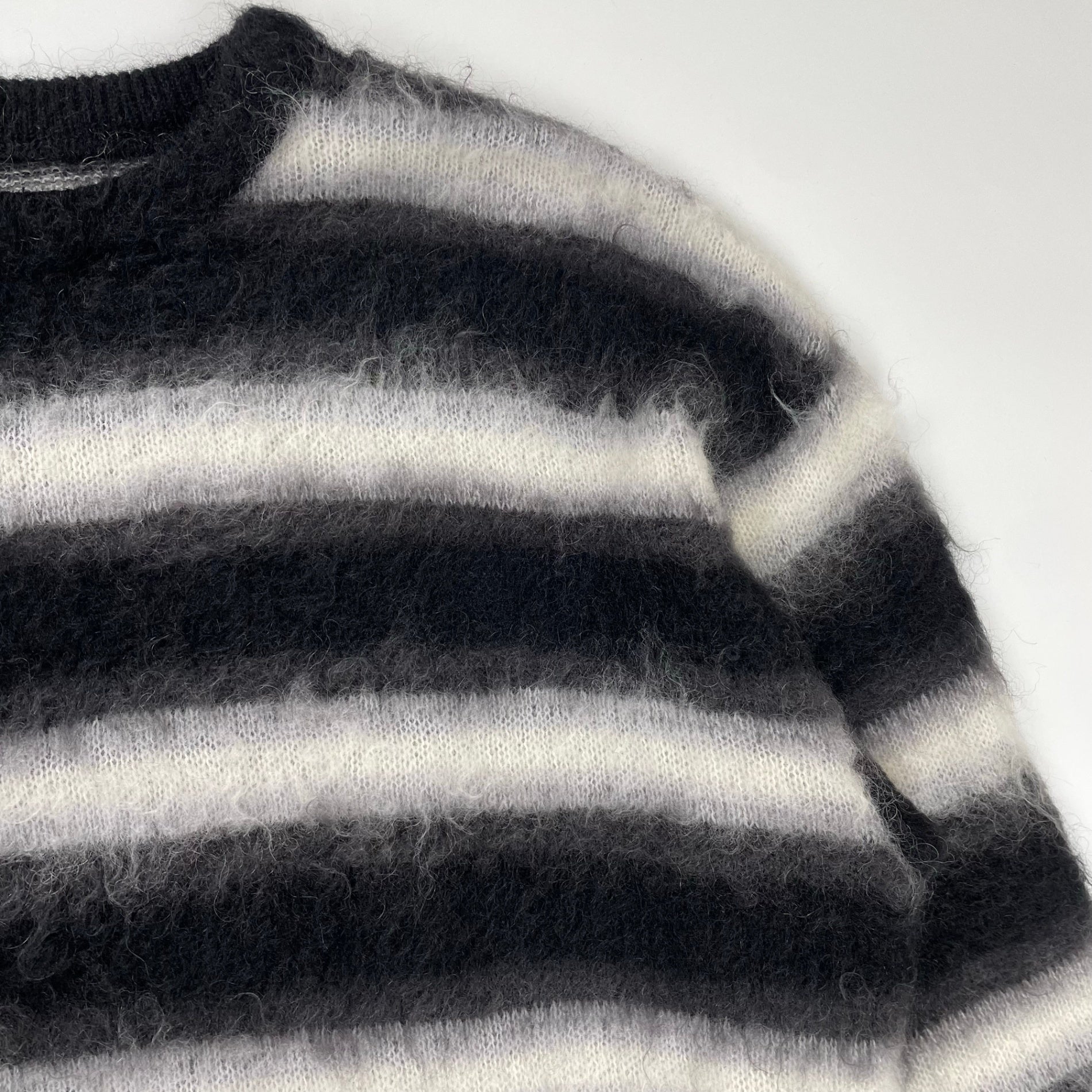 MINEDENIM マインデニム / Blurry Border Mohair Knit Pullover モヘヤMIX 参考定価：48,000+tax SIZE:2