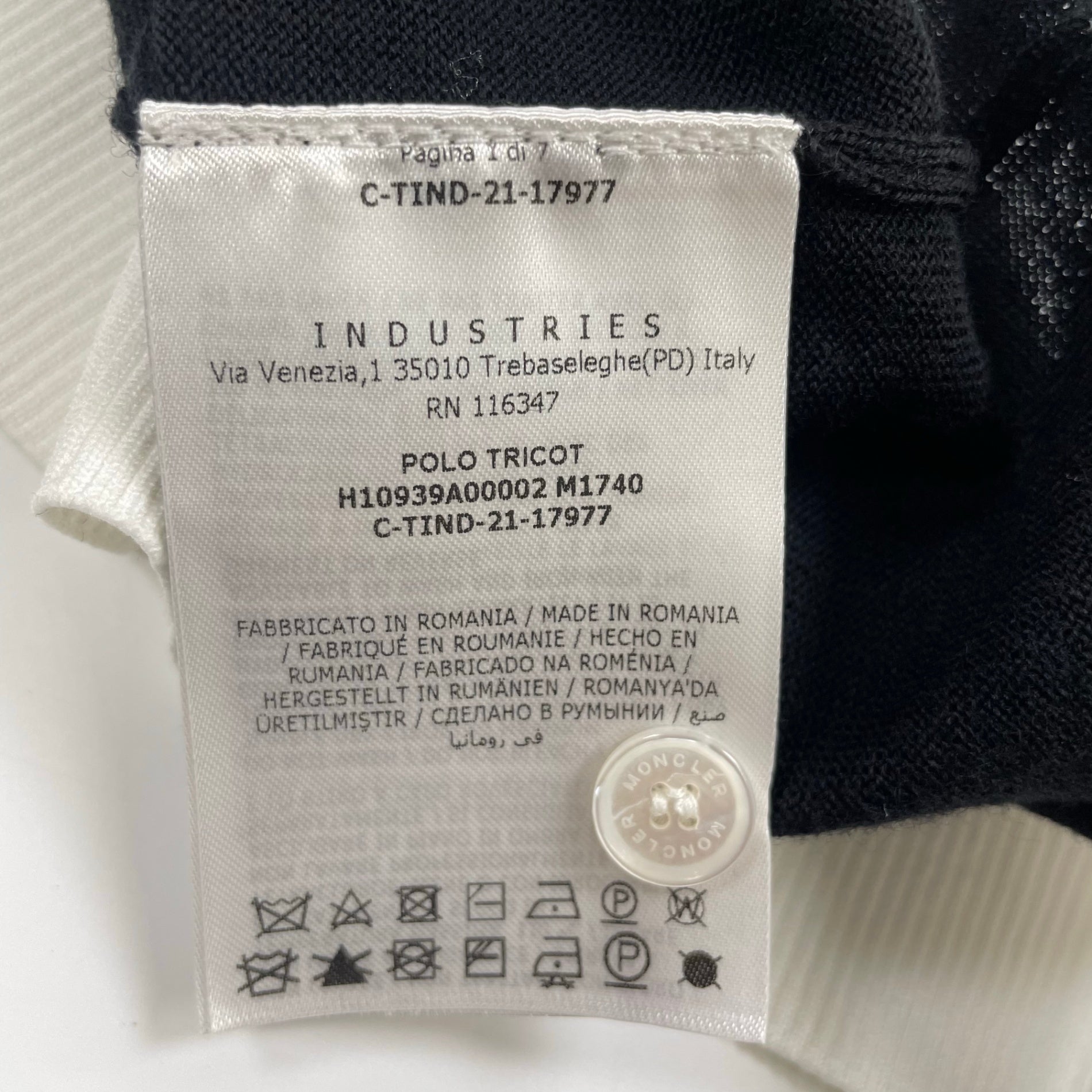 MONCLER モンクレール / POLO TRICOT ニットポロシャツ 参考定価：80,000程度 SIZE：M