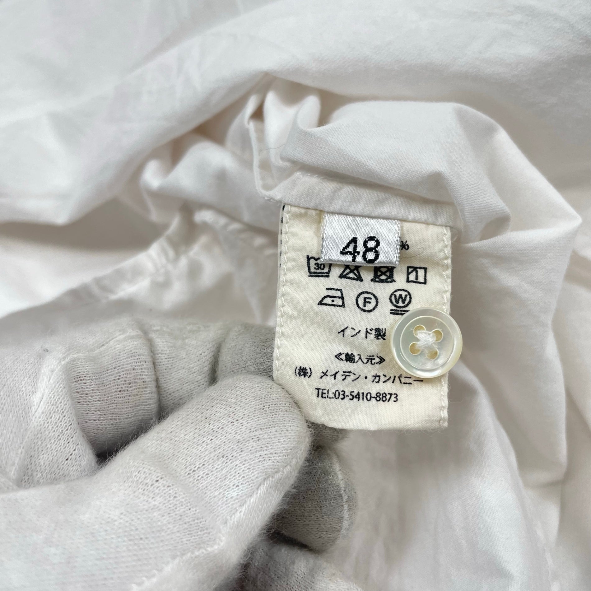 JAN MACHENHAUER / レギュラーカラーポプリンシャツ 参考定価：50,000程度 SIZE：48