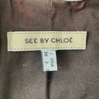 SEE BY CHLOE / ウールMIXジャガードフーデッドコート 参考定価：100,000程度 SIZE:38