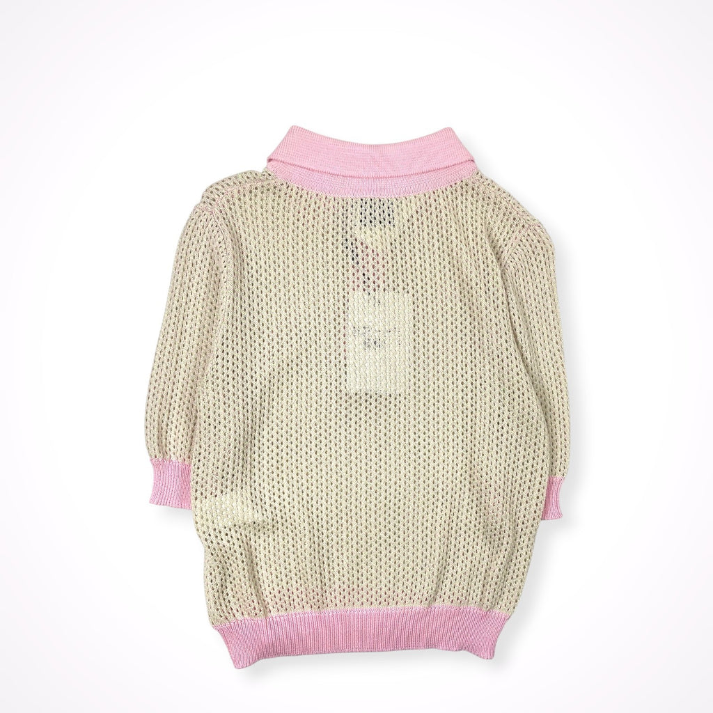 ISABELLE BLANCHE / クロシェニットポロシャツ 未使用品 参考定価：29,000+tax SIZE:XS