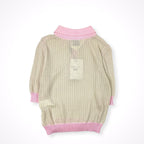 ISABELLE BLANCHE / クロシェニットポロシャツ 未使用品 参考定価：29,000+tax SIZE:XS
