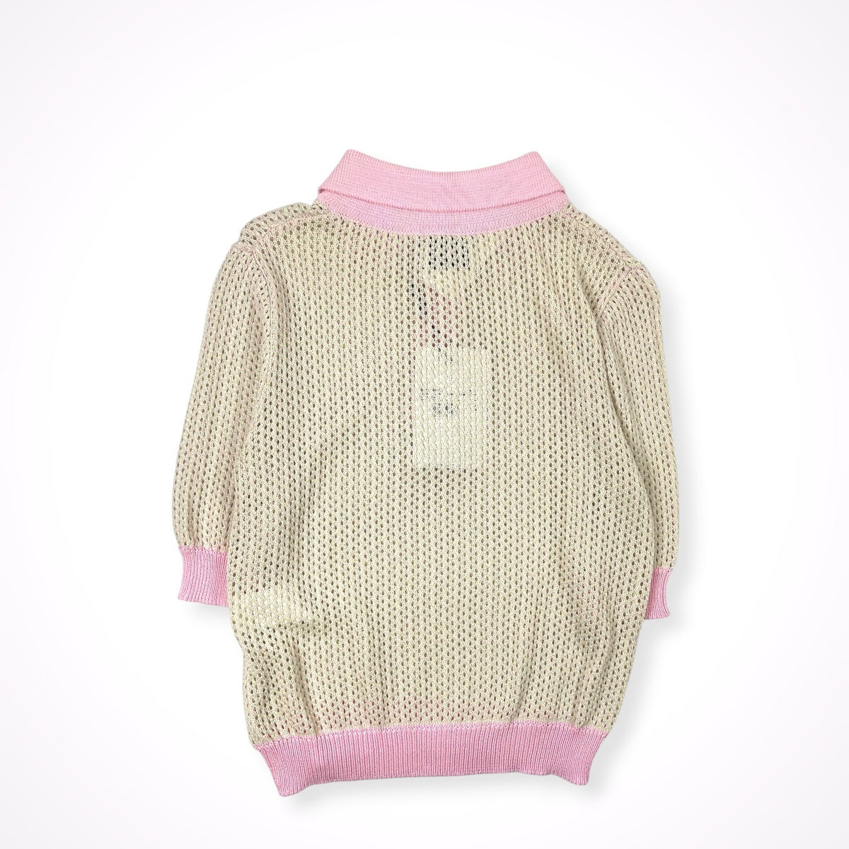 ISABELLE BLANCHE / クロシェニットポロシャツ 未使用品 参考定価：29,000+tax SIZE:XS