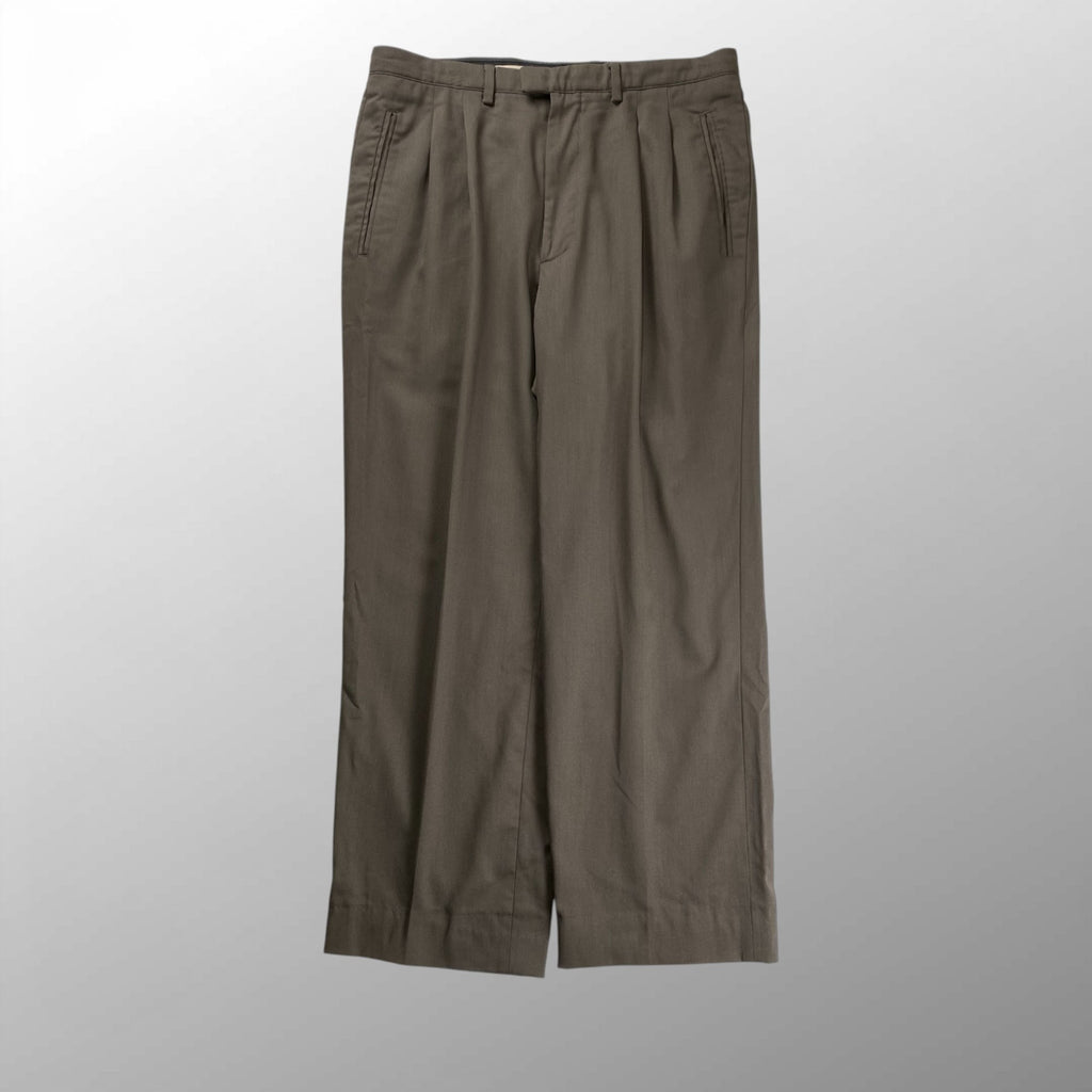 GIORGIO ARMANI GOLF ジョルジオアルマーニ ゴルフ / ヴィンテージ 2タックスラックス ブラウン SIZE:L程度