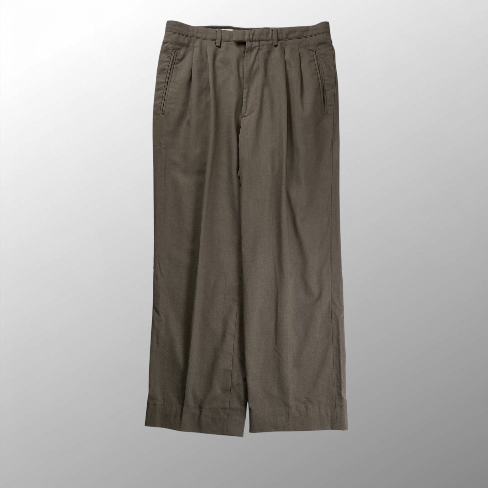 GIORGIO ARMANI GOLF ジョルジオアルマーニ ゴルフ / ヴィンテージ 2タックスラックス ブラウン SIZE:L程度