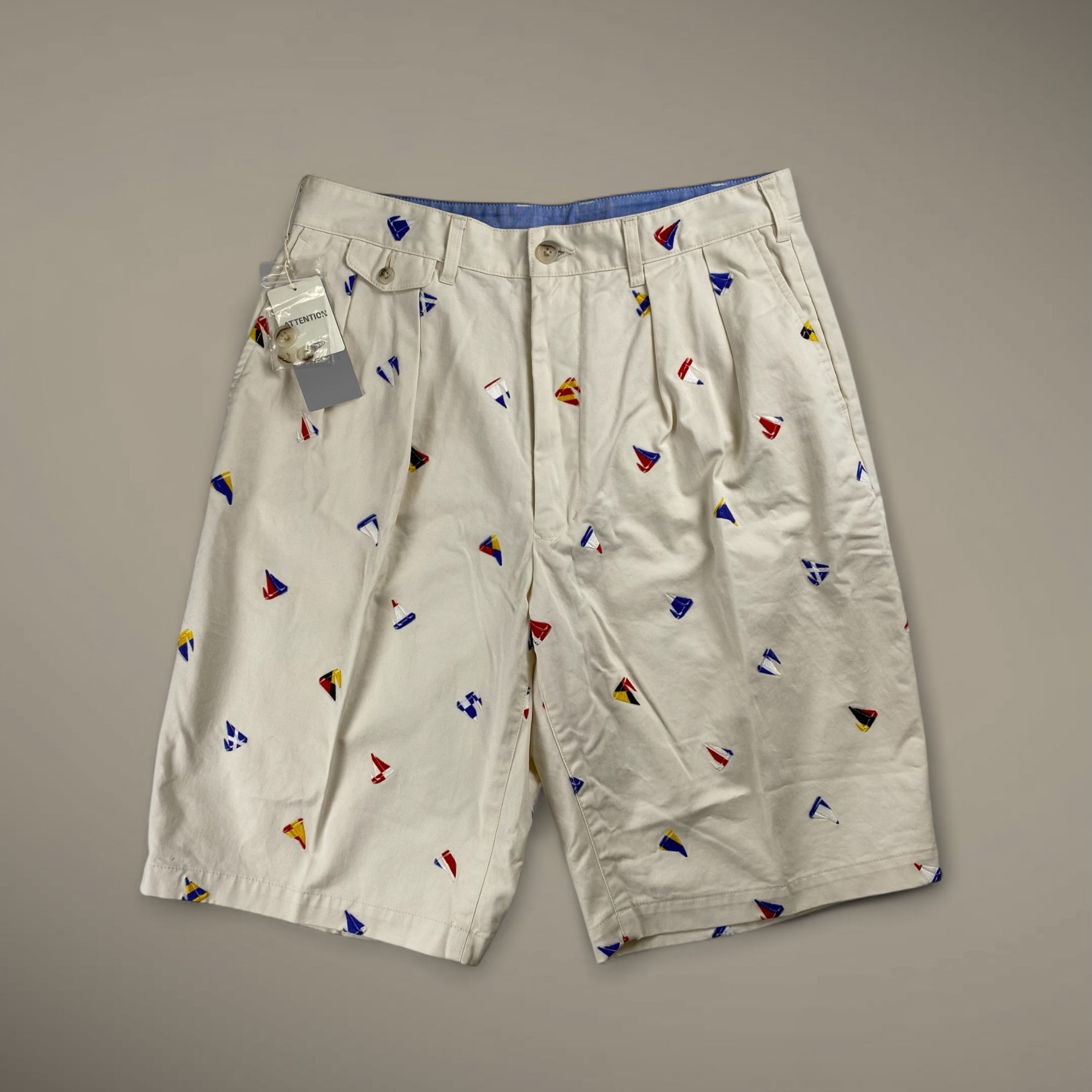 【未使用】 BEAMS PLUS ビームスプラス / 2 Pleats Shorts Embroidery On Print 5ポケット 2タック ハーフパンツ 参考定価：30,000+tax SIZE:L