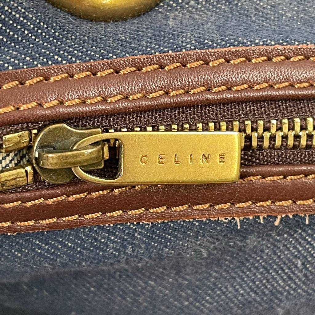 CELINE / スタッズデザイン デニムマカダムトートバッグ
