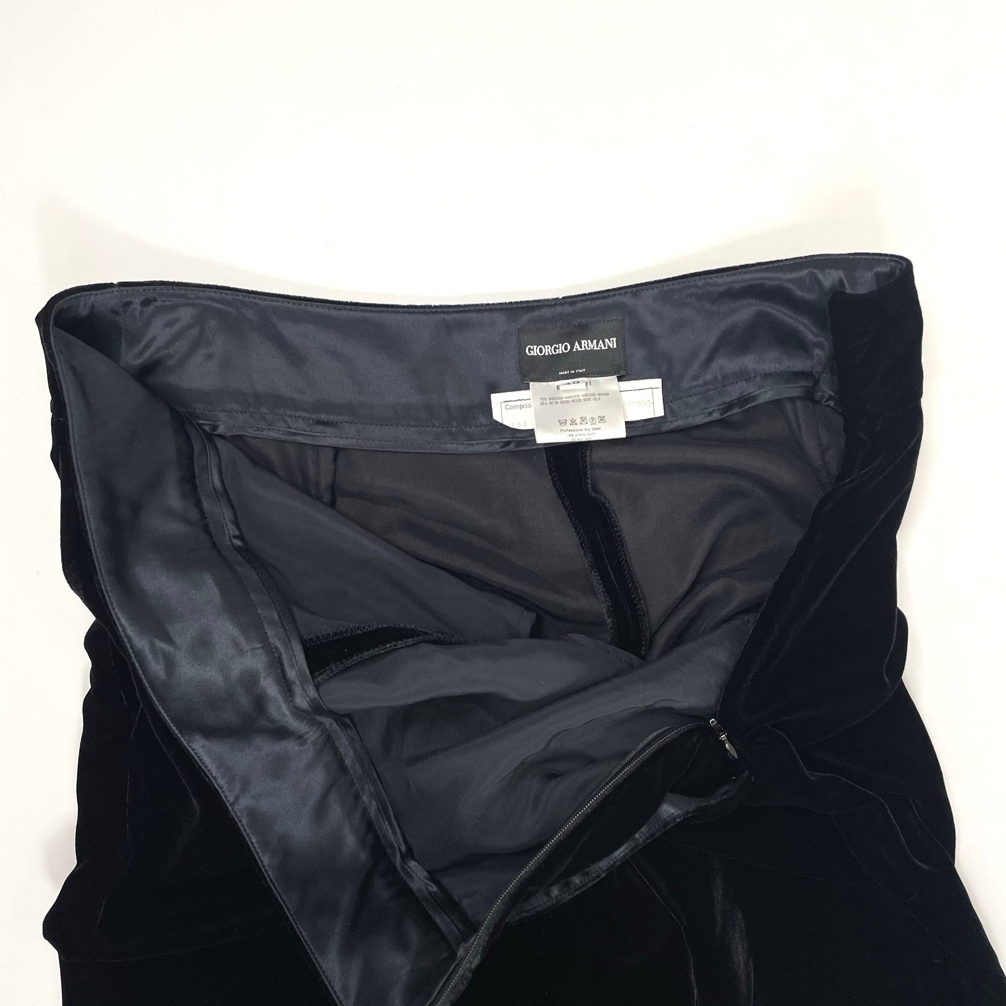 GIORGIO ARMANI / アーカイブ シルクMIXベロアパンツ 参考定価：200,000程度 SIZE:40