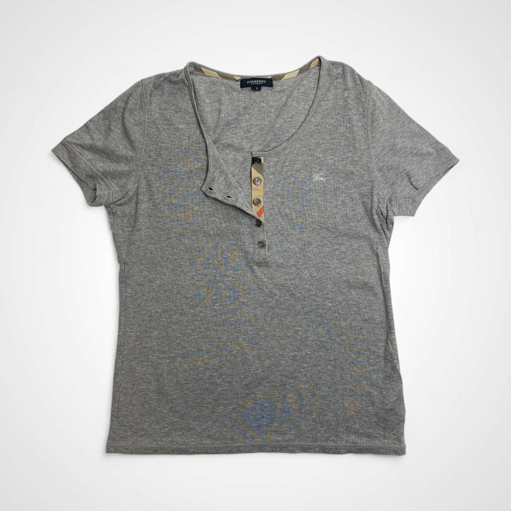 BURBERRY LONDON バーバリー ロンドン / ヘンリーネックカットソー グレー SIZE:2