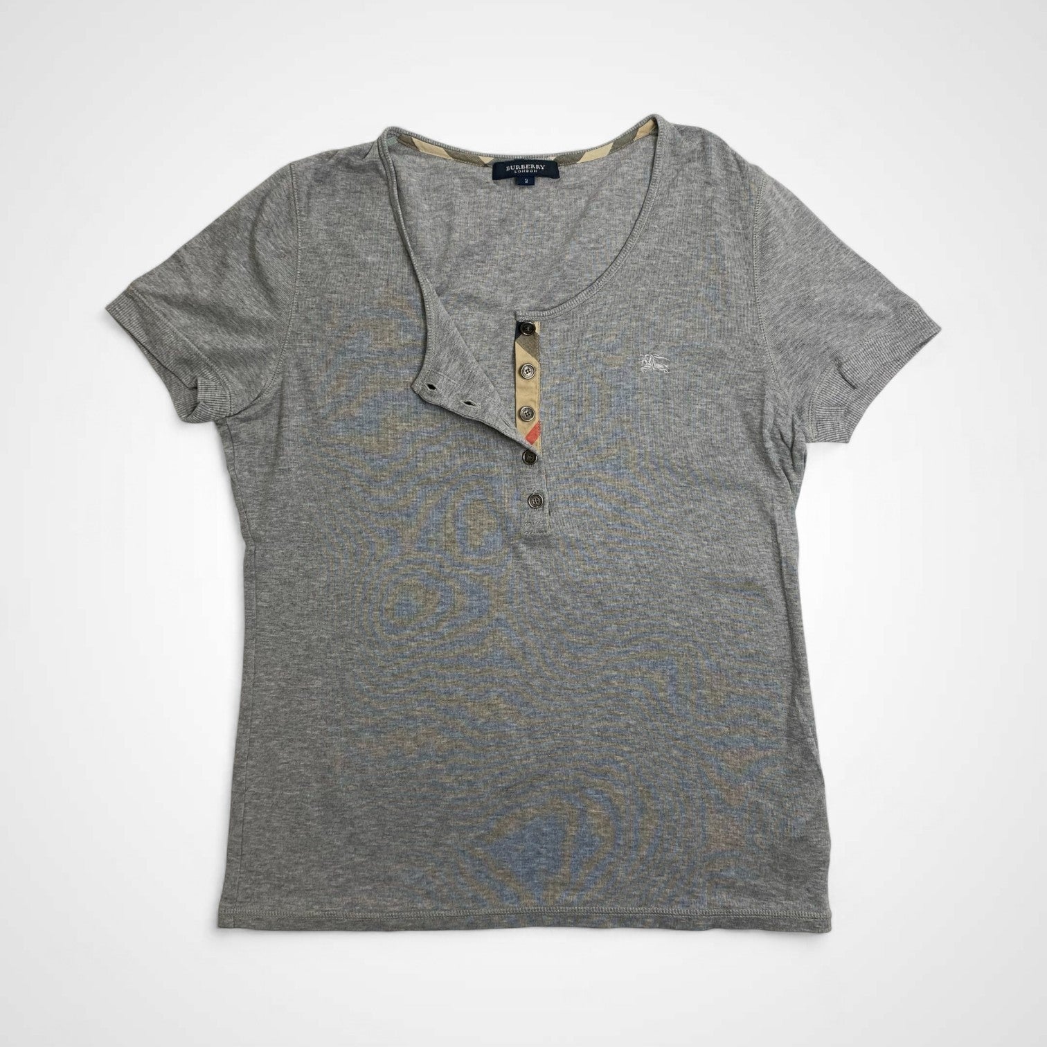 BURBERRY LONDON バーバリー ロンドン / ヘンリーネックカットソー グレー SIZE:2