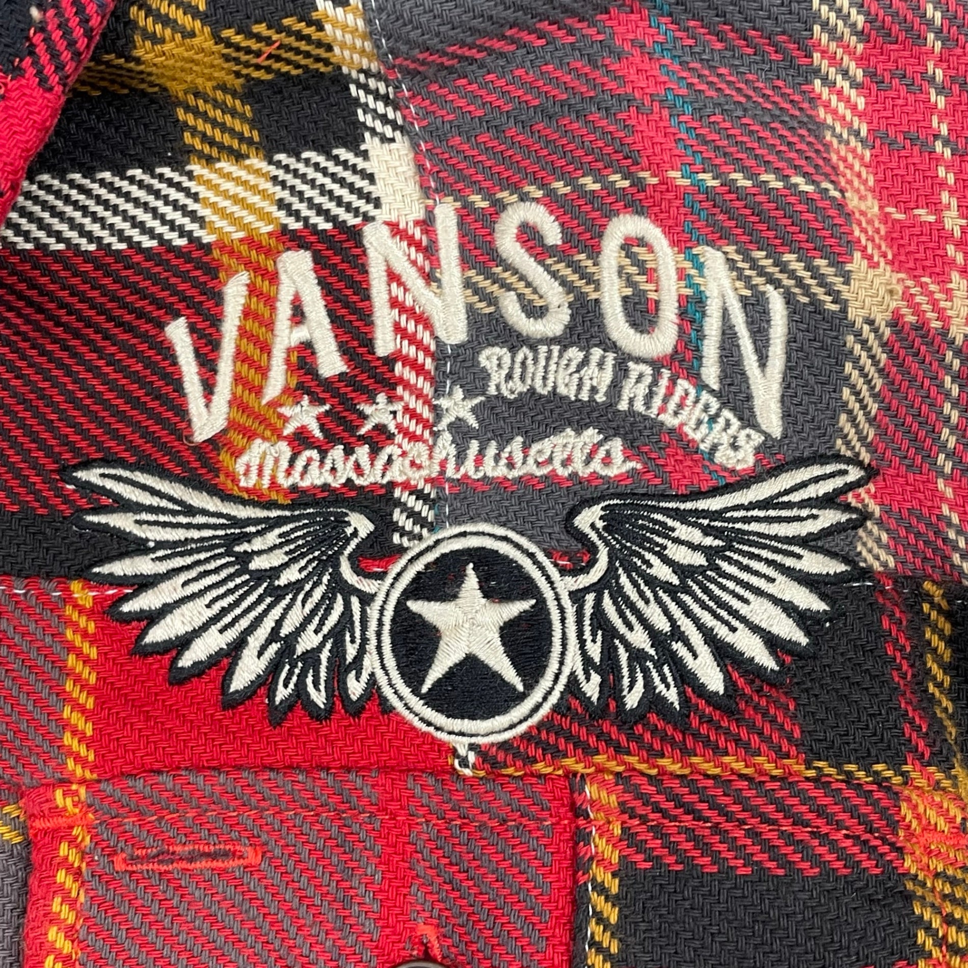 vanson / ヘビーネルチェック パッチワークシャツ 未使用品 参考定価：15,800+tax SIZE:L