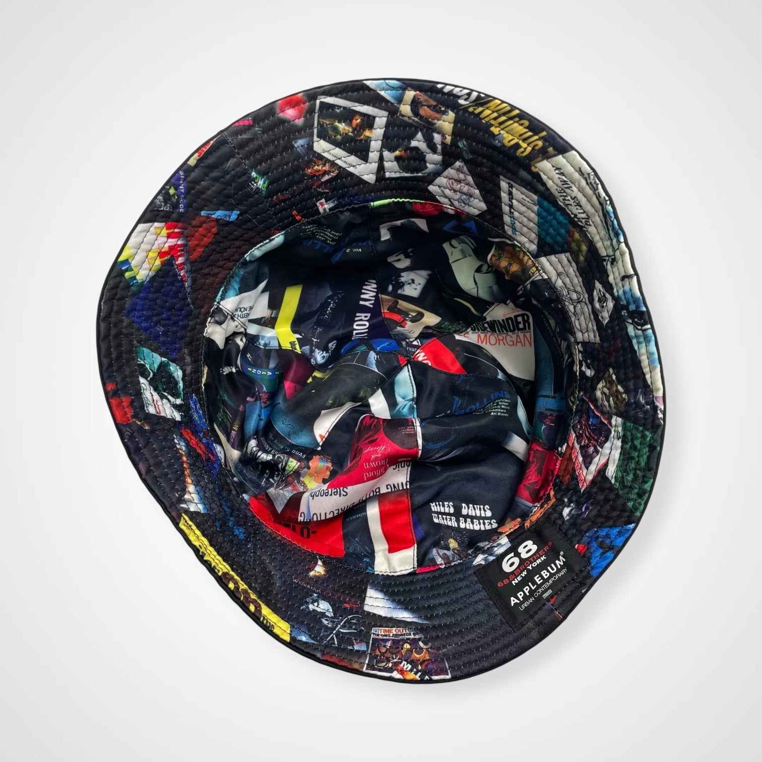 68 BROTHERS × APPLEBUM アップルバム / REVERSIBLE HAT JAZZ TEXTILE  バケットハット ブラック 頭囲：60cm