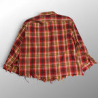 70s VINTAGE WASHINGTON DEE CEE ワシントンディーシー / ヴィンテージフリンジチェックシャツ USA製 SIZE:L程度