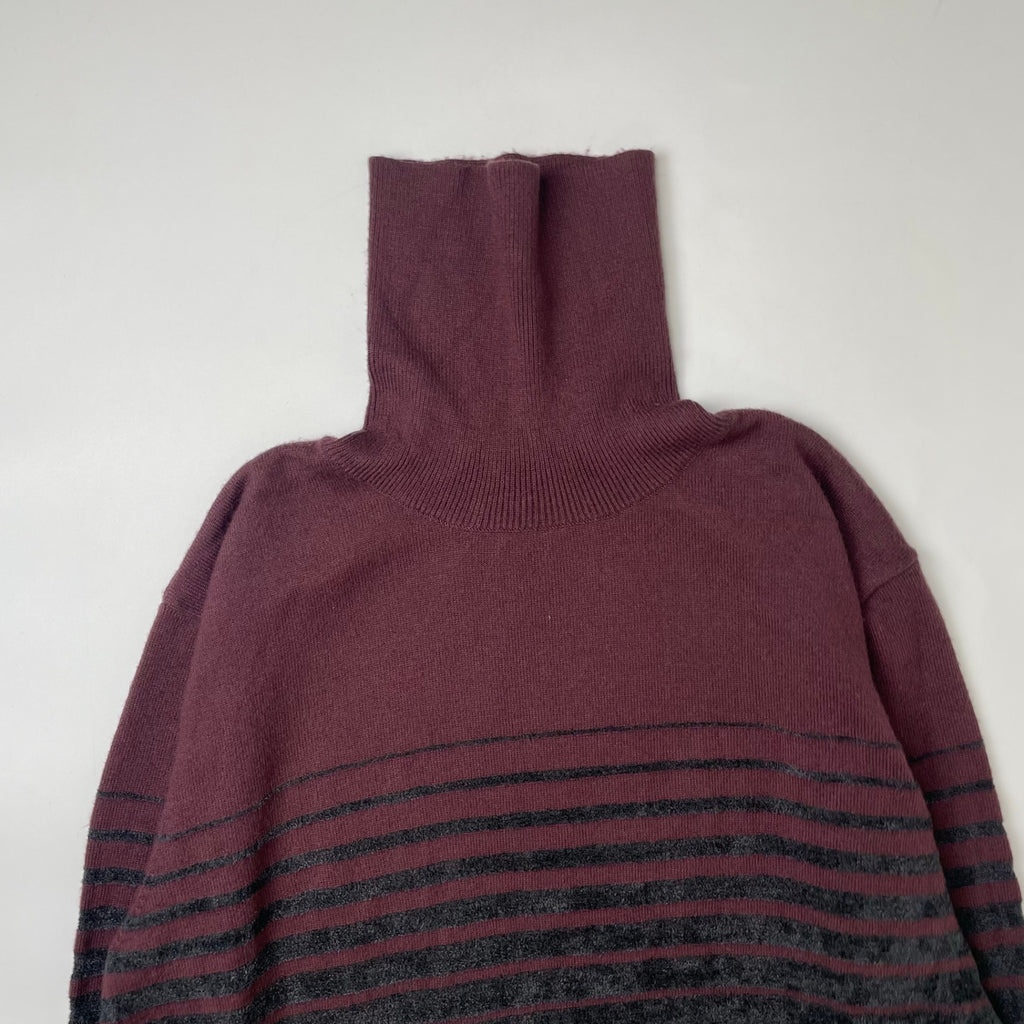 ARMANI COLLEZIONI / ベロアボーダーニット SIZE:44
