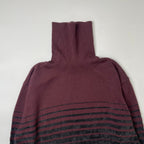 ARMANI COLLEZIONI / ベロアボーダーニット SIZE:44