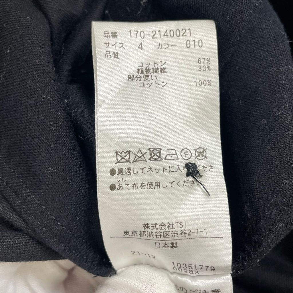 YLEVE / COTTON HEMP SLAB EASY TR 参考定価：29,000+tax SIZE：4