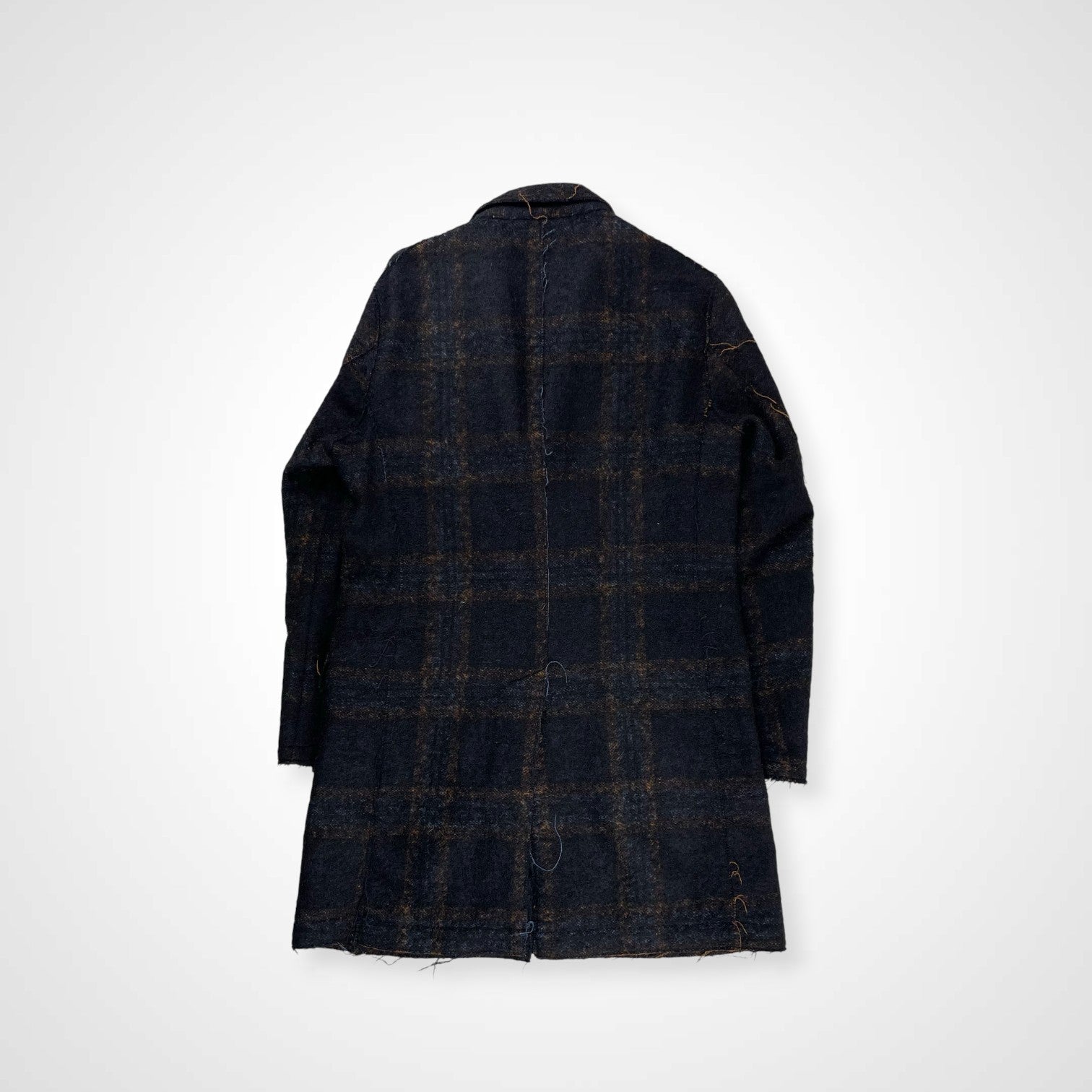 Edition エディション / 縮絨 チェック柄コート 参考定価：60,000程度 SIZE:1