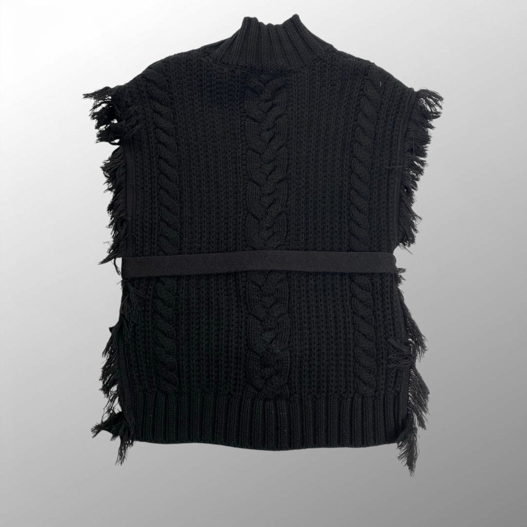 Eimee Law エイミーロウ / フリンジニットベスト ブラック SIZE:38