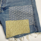 Levi's リーバイス / 150周年記念 もんぺ 刺し子 ハーフデニムパンツ パッチワーク SIZE:W36