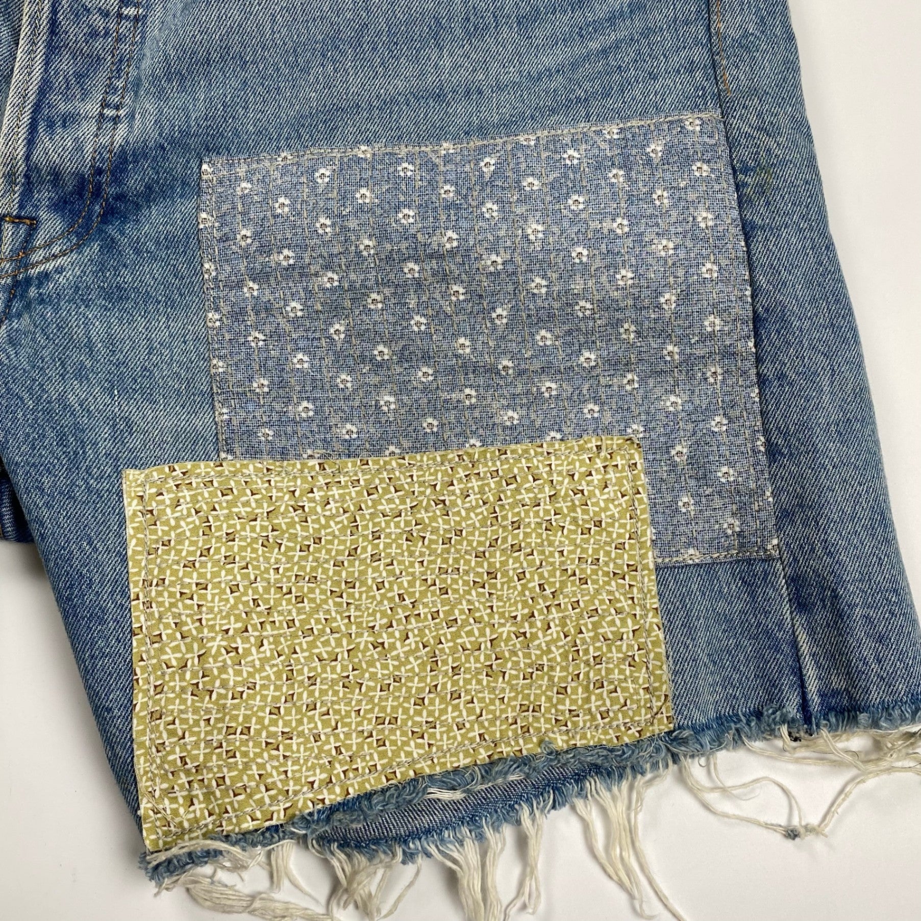 Levi's リーバイス / 150周年記念 もんぺ 刺し子 ハーフデニムパンツ パッチワーク SIZE:W36