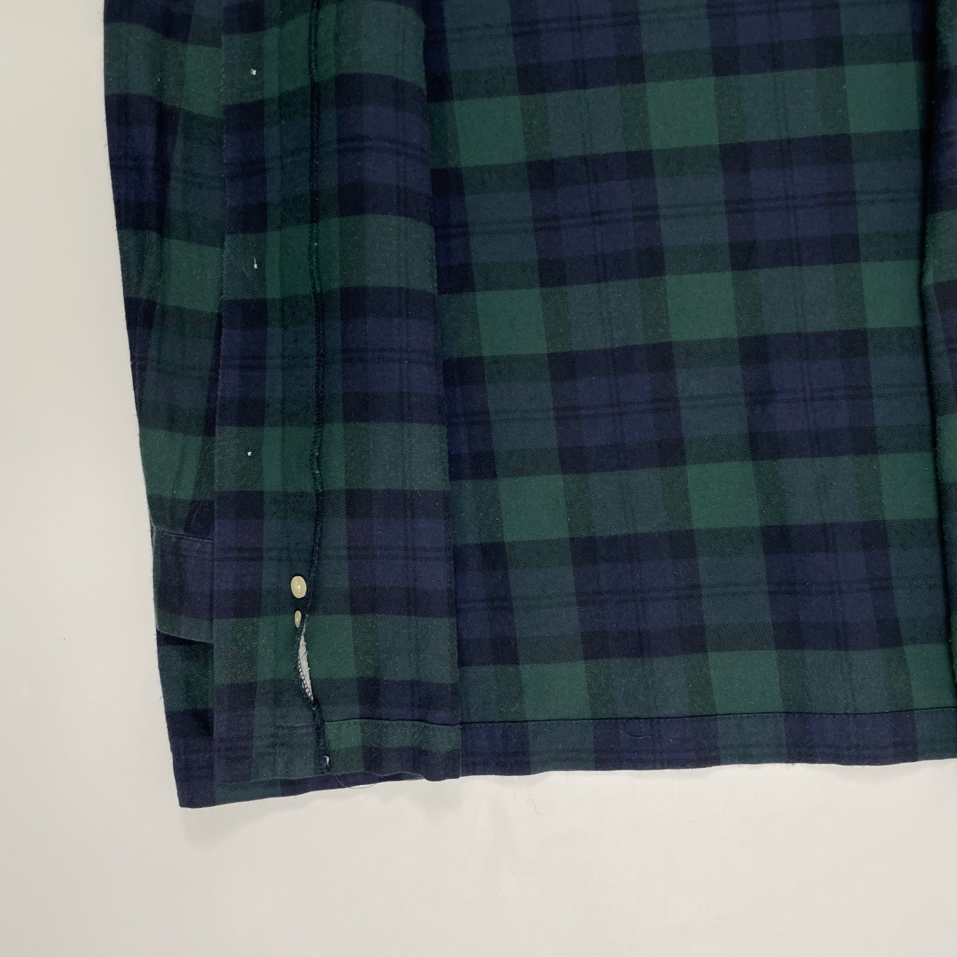 XLARGE エックスラージ / 旧タグ オープンカラーネルシャツ ブラックウォッチ SIZE：L