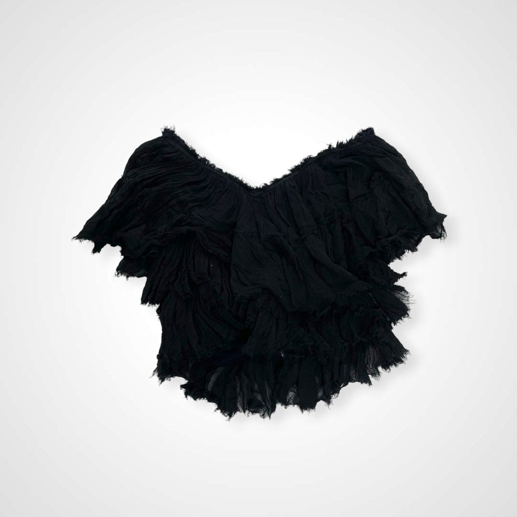 MES DEMOISELLE LES PARIS メドモアゼル / ガーゼフロントリボンブラウス 参考定価：30,000程度 SIZE:36