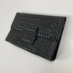 49AV JUNKO SHIMADA ジュンコシマダ / クロコ型押しクラッチバッグ ブラック