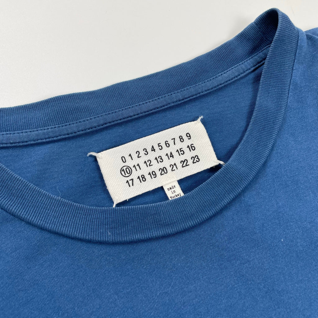 Maison Martin margiela メゾンマルタンマルジェラ / 15SS クルーネックTEE SLIM ブルー 参考定価：22,000程度 SIZE：46