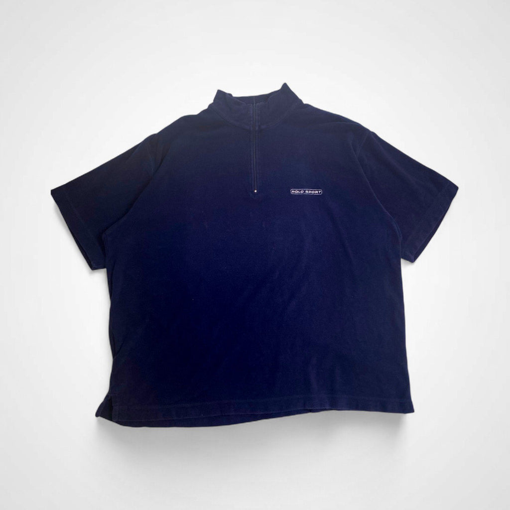 90s POLO SPORT ポロスポーツ / ヴィンテージ パイル ハーフジップシャツ カナダ製 SIZE:XL