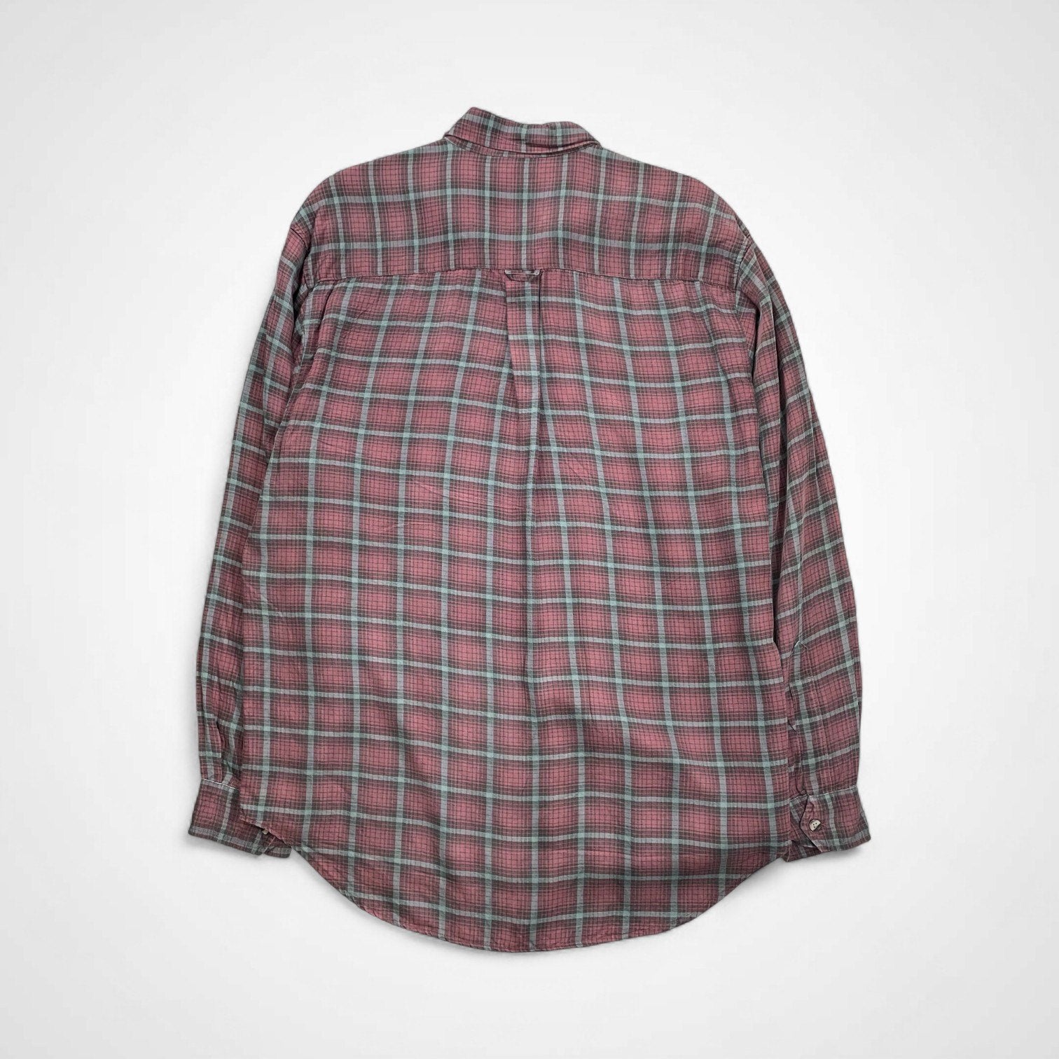 VINTAGE ヴィンテージ / シルク100％ チェックシャツ THE TERRITORY AHEAD USAブランド SIZE:L