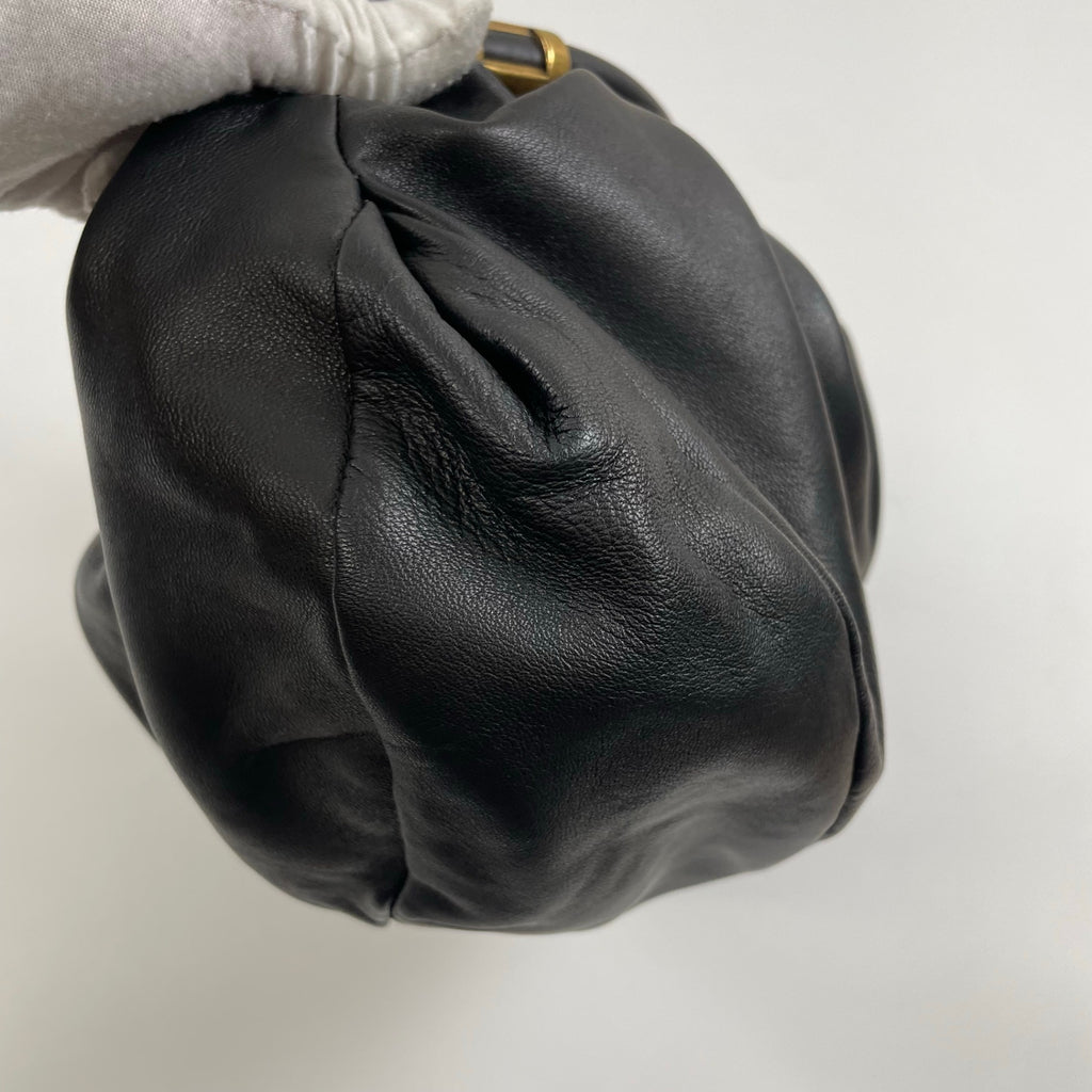 EMPORIO ARMANI / レザーボールハンドバッグ 参考定価：120,000程度