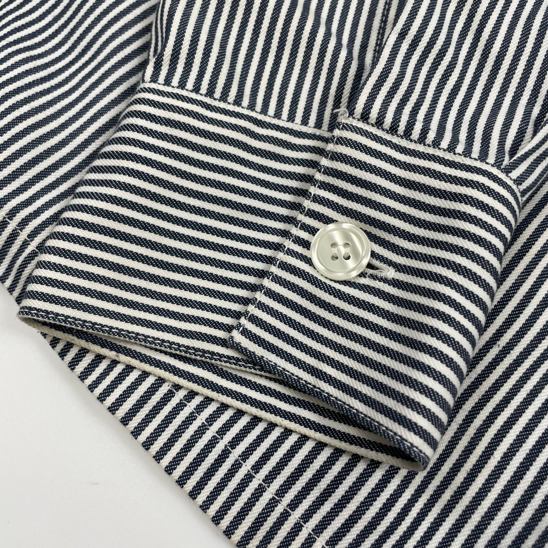 BEN DAVIS ベンデイビス / ハーフジップヒッコリーシャツジャケット 日本製 SIZE：M