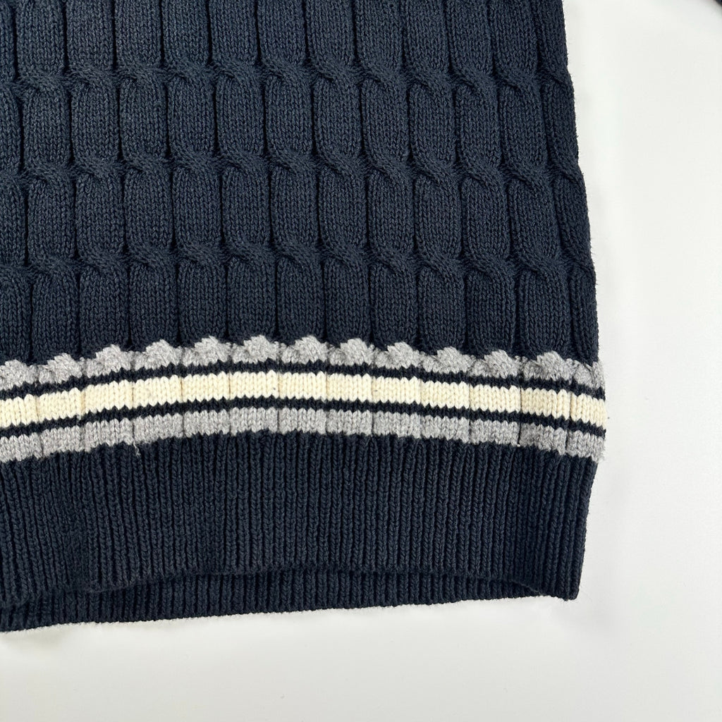 TOMORROWLAND tricot トゥモローランド トリコット / コットンナイロンケーブル クルーネックニット 参考定価：18,000+tax SIZE:M