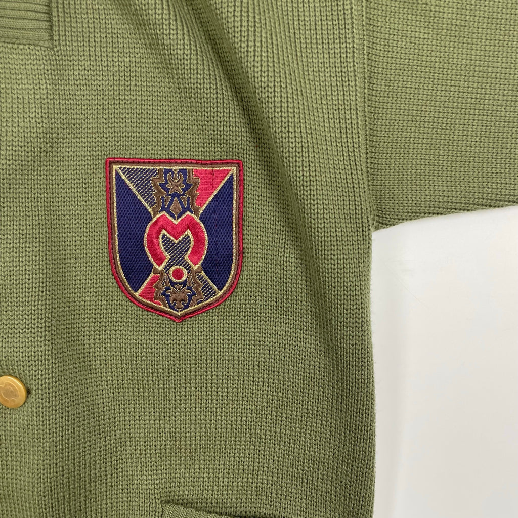 mila schon UOMO ミラショーン ウオモ / VINTAGE エンブレムニットジャケット MADE IN ITALY SIZE:M