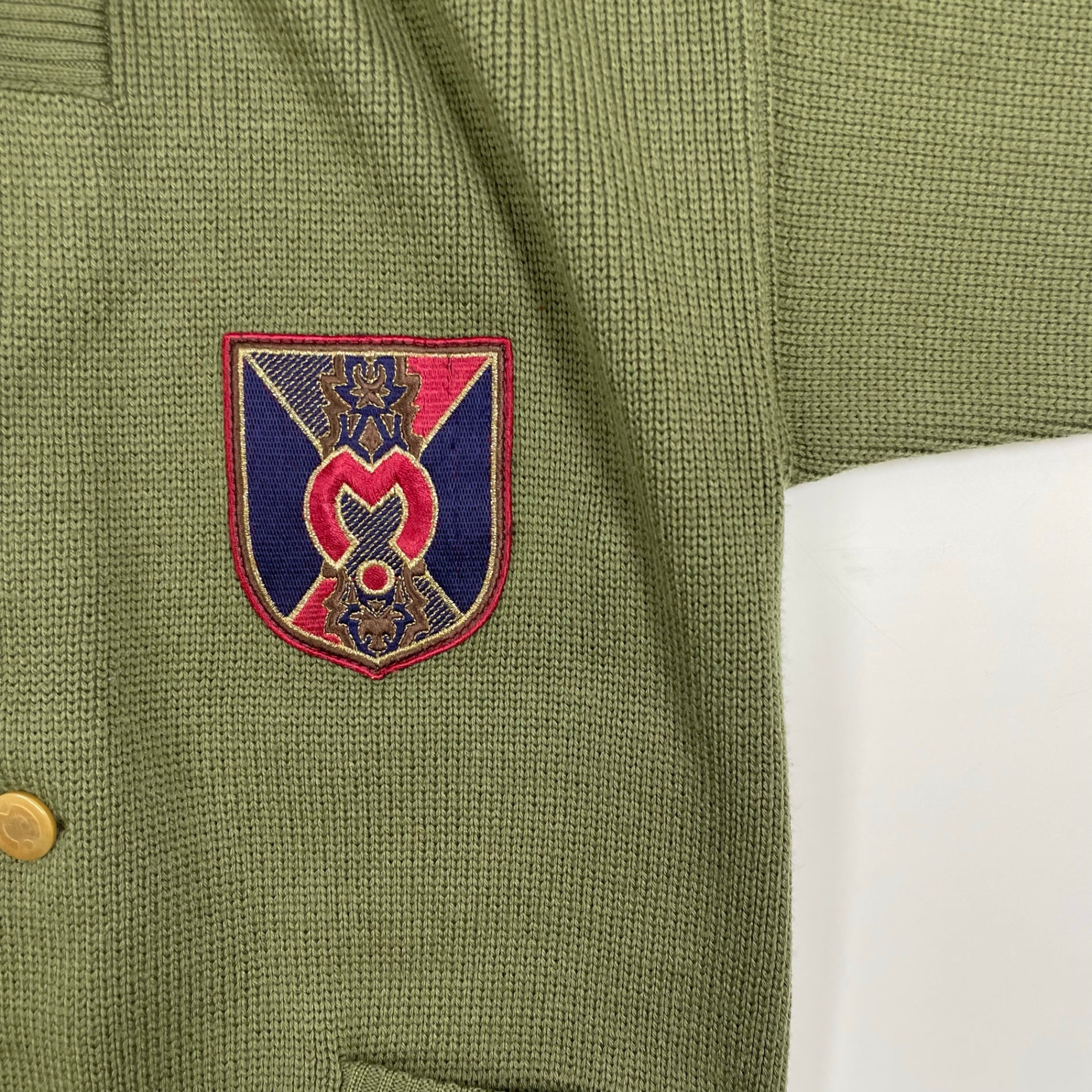 mila schon UOMO ミラショーン ウオモ / VINTAGE エンブレムニットジャケット MADE IN ITALY SIZE:M