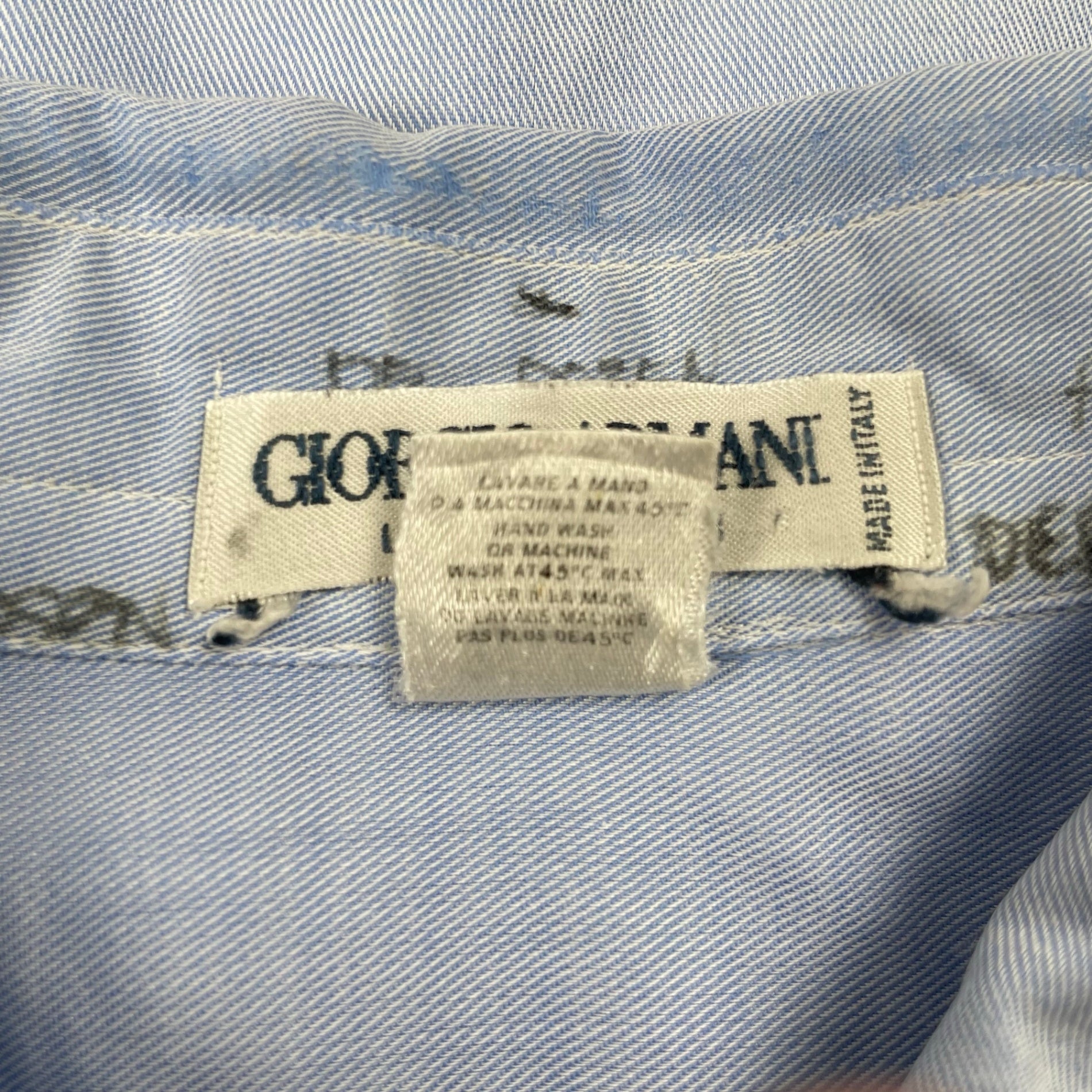 GIORGIO ARMANI LE COLLEZIONI ジョルジオアルマーニ / 80s ヴィンテージソリッドカラーシャツ SIZE：15 1/2