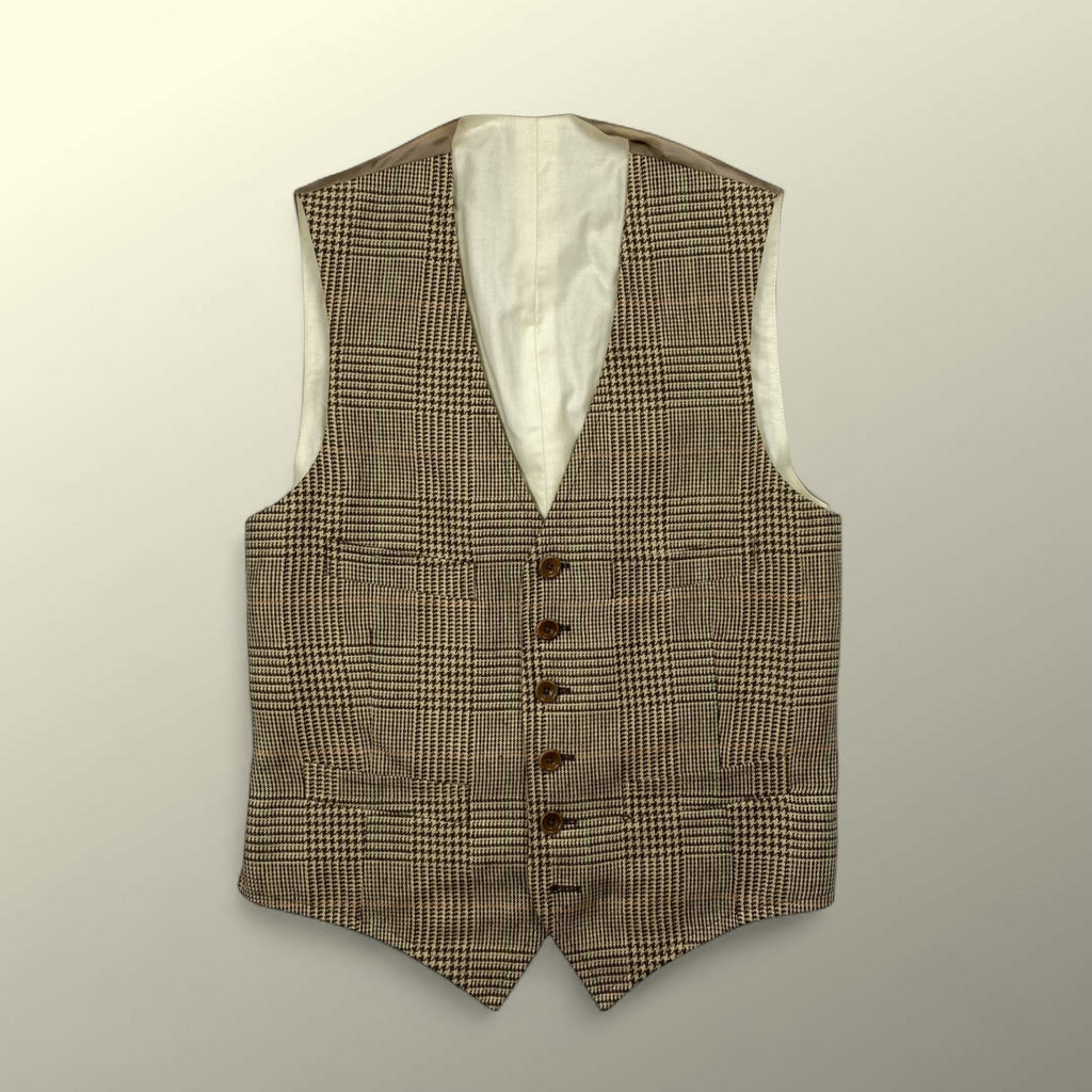 【HARITAGE ICON】 Polo by Ralph Lauren ポロ バイ ラルフローレン / リネン100％ ツイードベスト ジレ 参考定価：70,000程度 SIZE：36S