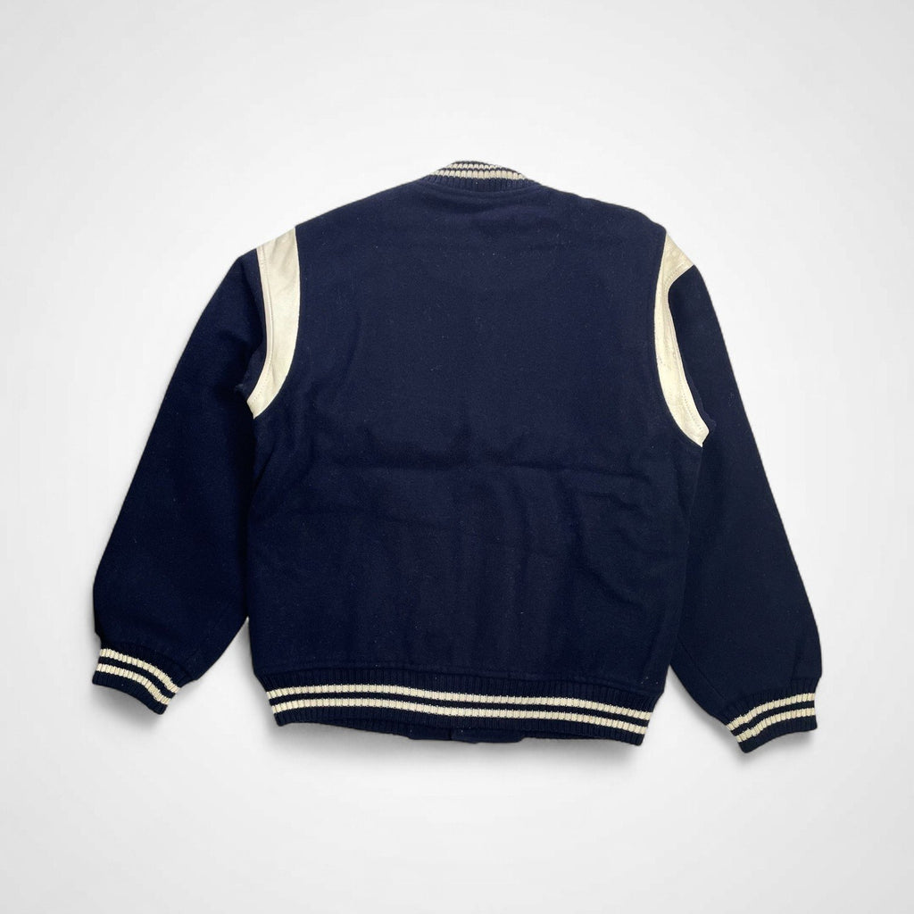 90s HARVARD ハーバード / 希少無地 アワードジャケット スタジャン アイビーリーグ SIZE：L