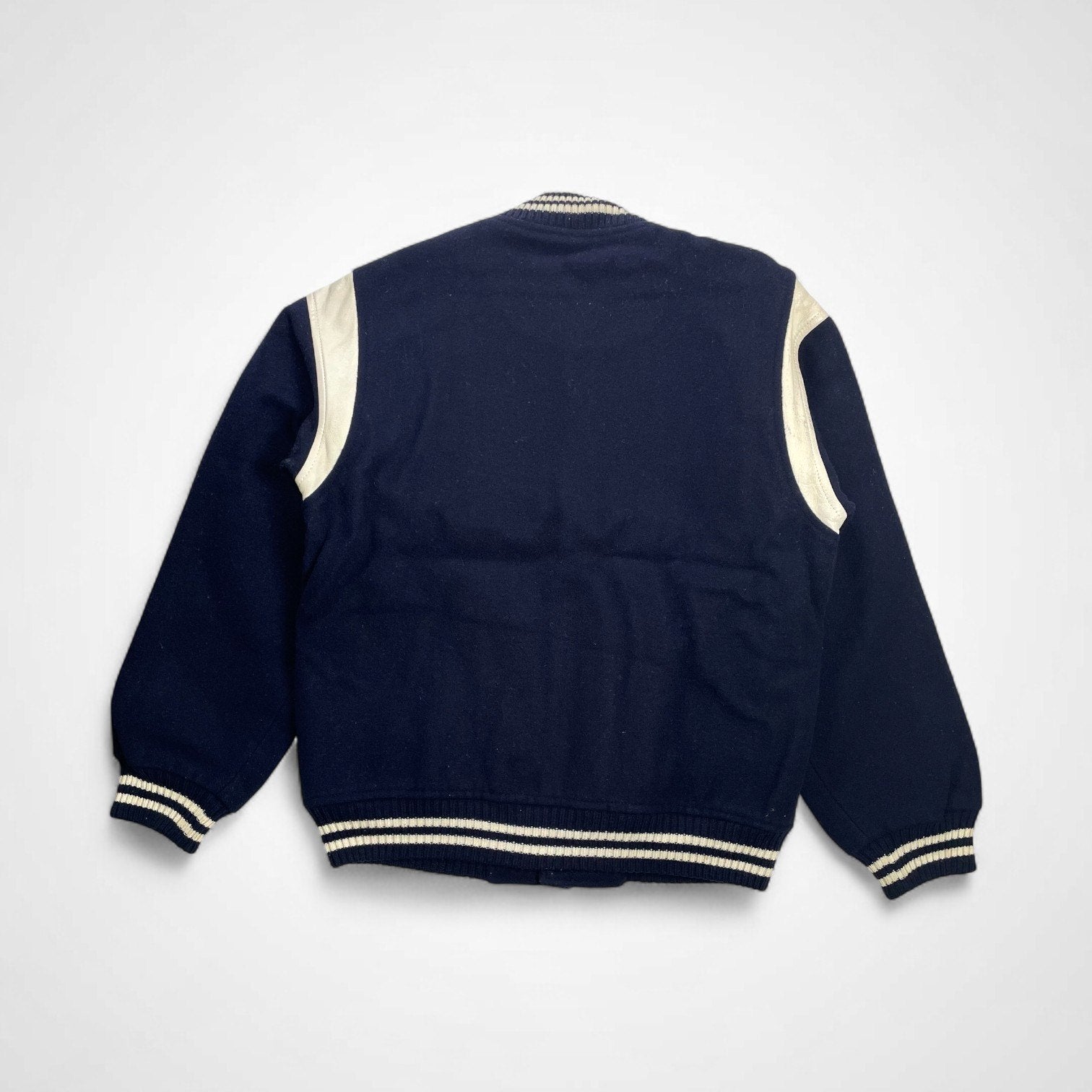 90s HARVARD ハーバード / 希少無地 アワードジャケット スタジャン アイビーリーグ SIZE：L