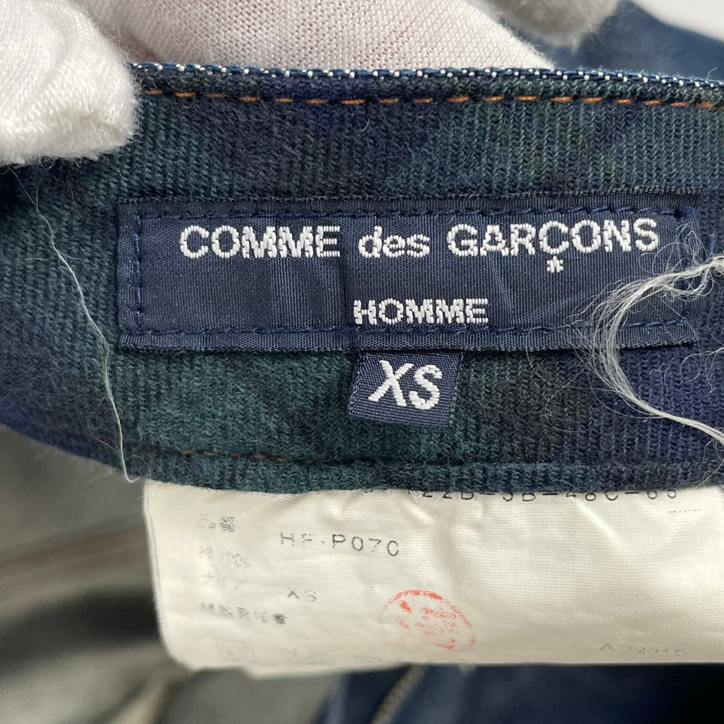 COMME des GARCONS HOMME / 11SS ブラックウォッチ切替デニムパンツ SIZE:XS