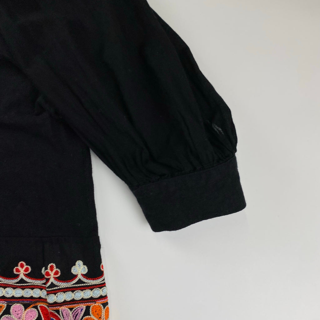 tricot COMME des GARCONS トリコ コムデギャルソン / フラワープリント×刺繍カットソー ブラウス AD2007 SIZE:S-M程度