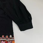 tricot COMME des GARCONS トリコ コムデギャルソン / フラワープリント×刺繍カットソー ブラウス AD2007 SIZE:S-M程度
